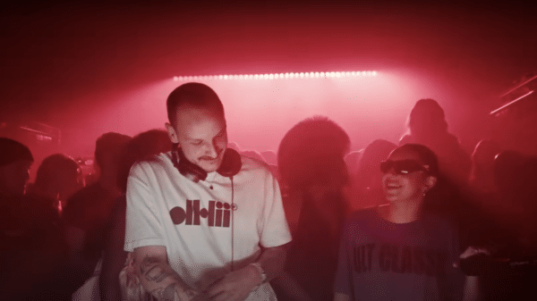 Screenshot from Charli XCX's Boiler Room set, Party Girl in New York. Features George Daniel and Charli XCX